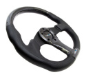 CARBON FIBER STEERING WHEEL 350mm BLACK OVAL SHAPE