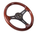 Classic Wood Grain Wheel 330mm 3 spoke center in matte black NRG