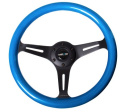 Classic Wood Grain Wheel 330mm 3 spoke center in blackBlue NRG