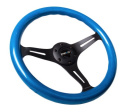 Classic Wood Grain Wheel 330mm 3 spoke center in blackBlue NRG