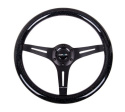 Black Sparkled Wood Grain Wheel 350mm 3 spoke center in Black NRG