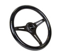 Black Sparkled Wood Grain Wheel 350mm 3 spoke center in Black NRG
