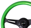 Classic Wood Grain Wheel 330mm 3 spoke center in blackGreen NRG