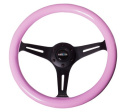 Classic Wood Grain Wheel 330mm 3 spoke center in blackPink NRG