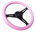 Classic Wood Grain Wheel 330mm 3 spoke center in blackPink NRG