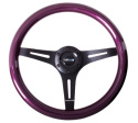 Classic Wood Grain Wheel 330mm 3 spoke center in blackPurple NRG