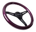 Classic Wood Grain Wheel 330mm 3 spoke center in blackPurple NRG