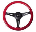 Classic Wood Grain Wheel 330mm 3 spoke center in blackRed NRG