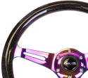 Black Sparkled Wood Grain Wheel 350mm 3 spoke center in Neochrome NRG