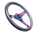 Classic Wood Grain Wheel350mm 3 Neochrome spokesChameleon Paint NRG