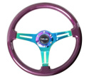 Wood Grain350mm3 Neo-Chrome spokesPurple grip NRG