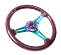 Wood Grain350mm3 Neo-Chrome spokesPurple grip NRG