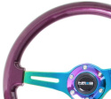 Wood Grain350mm3 Neo-Chrome spokesPurple grip NRG