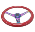 Wood Grain350mm3 Neo-Chrome spokes – Red grip NRG