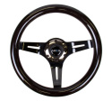 Classic Black Wood Grain Wheel 310mm 3 spoke center in Black Chrome NRG