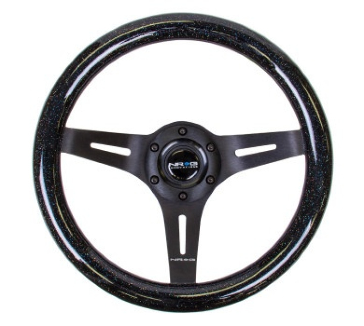 Black Sparkled Wood Grain Wheel 310mm 3 spoke center in Black NRG in the group Interior / Steering Wheels & Hubs / Sports steering wheels & Wooden steering wheels / Wood Steering Wheels at DDESIGN Scandinavia AB (NRG-ST-310BSB-BK)