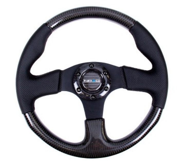 CARBON FIBER STEERING WHEEL 315mm w/ BLACK STITCHING in the group Interior / Steering Wheels & Hubs / Sports steering wheels & Wooden steering wheels / Sport Steering Wheels at DDESIGN Scandinavia AB (NRG-ST-310CFBS)