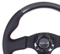 CARBON FIBER STEERING WHEEL 315mm w/ RED STITCHING