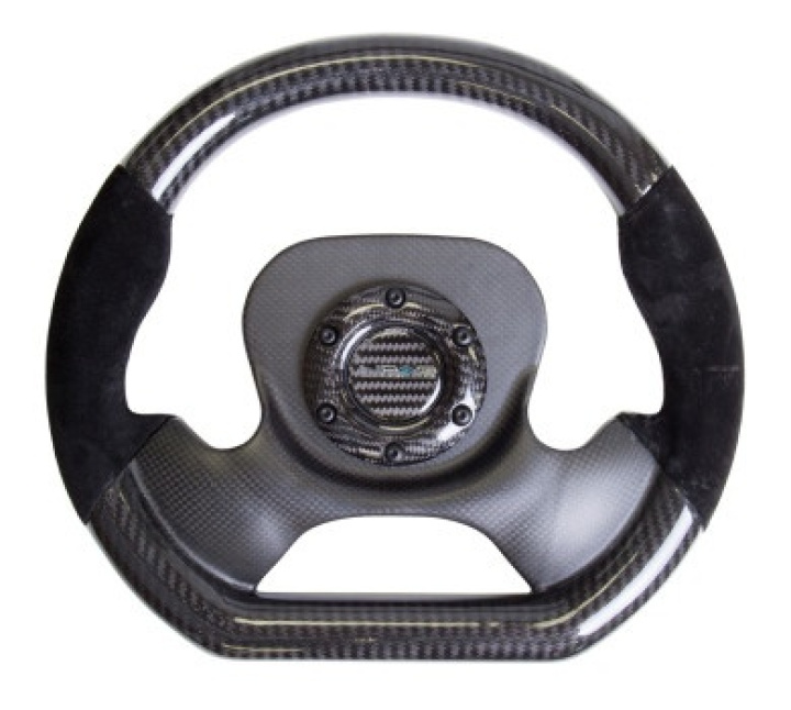 CARBON FIBER STEERING WHEEL with Suede accent 320mm CF CENTER PLATE two tone carbon in the group Interior / Steering Wheels & Hubs / Sports steering wheels & Wooden steering wheels at DDESIGN Scandinavia AB (NRG-ST-X10CF-S)