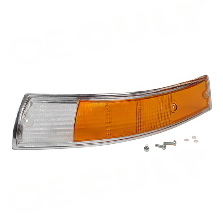 Porsche 911 1965-1973 Front Left Direction Indicator Lens White/Amber OE-Cult in the group Select car model at DDESIGN Scandinavia AB (OEC-P01210)