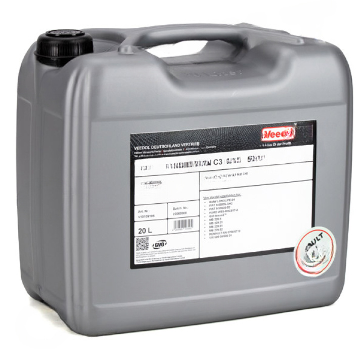 Porsche Various Models 2018+ Engine Oil 5W40 Sintron C3 Plus 20L Container OE-Cult by Veedol in the group Select car model / Porsche / Macan 14+ / OE Parts at DDESIGN Scandinavia AB (OEC-P01482)