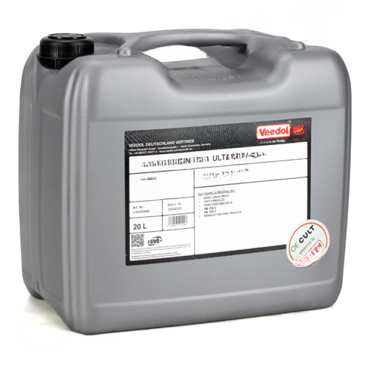 Porsche Diverse Models 2005-2018 Engine Oil 0W40 Sintron Ultra 20L Canister OE-Cult by Veedol in the group Select car model / Porsche / Macan 14+ / OE Parts at DDESIGN Scandinavia AB (OEC-P01486)