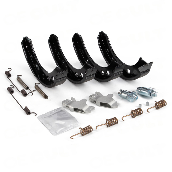 Porsche 911 (996) 1998-2005 Brake Shoe Set Parking Brake with Accessories OE-Cult in the group Select car model / Porsche / 996 98-05 / OE Parts at DDESIGN Scandinavia AB (OEC-P01889)