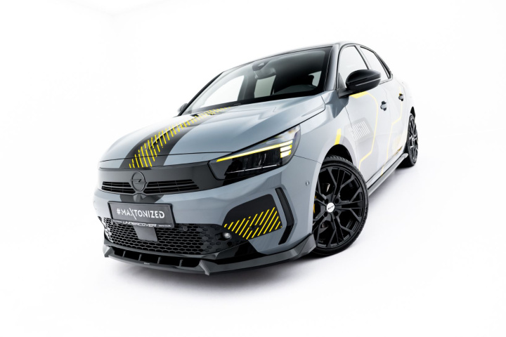 Front Splitter Opel Corsa F Facelift (Mk6 Facelift) Maxton Design in the group Select car model / Opel / Corsa F 2019+ at DDESIGN Scandinavia AB (OP-CO-FF-FD1G)