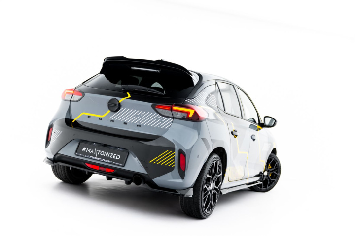 Rear Splitter (with vertical bars) Opel Corsa F Facelift (Mk6 Facelift) Maxton Design in the group Select car model / Opel / Corsa F 2019+ at DDESIGN Scandinavia AB (OP-CO-FF-RSD1G-RD1G)