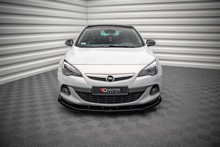 Opel Astra GTC OPC-Line J 2009-2020 Street Pro Front Splitter V.1 + Flaps Black-Red + Gloss Flaps Maxton Design in the group Select car model / Opel / Astra J 09-15 / Styling at DDESIGN Scandinavia AB (OPASJGTCOPCLINECNCFD1BRBF)