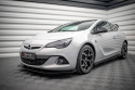 Opel Astra GTC OPC-Line J 2009-2020 Street Pro Front Splitter V.1 + Flaps Black-Red + Gloss Flaps Maxton Design