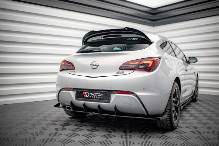 Opel Astra GTC OPC-Line J 2009-2020 Street Pro Rear Valance + Flaps Red + Gloss Flaps Maxton Design in the group Select car model / Opel / Astra J 09-15 / Styling at DDESIGN Scandinavia AB (OPASJGTCOPCLINECNCRS1BRBR)