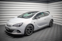 Opel Astra GTC OPC-Line J 2009-2020 Street Pro Side Skirts Diffusers + Flaps Black-Red + Gloss Flaps Maxton Design