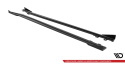 Opel Astra GTC OPC-Line J 2009-2020 Street Pro Side Skirts Diffusers + Flaps Black-Red + Gloss Flaps Maxton Design