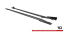 Opel Astra GTC OPC-Line J 2009-2020 Street Pro Side Skirts Diffusers + Flaps Black-Red + Gloss Flaps Maxton Design