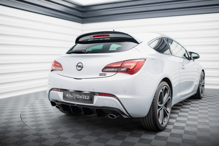 Opel Astra GTC OPC-Line J 2011-2018 Rear Valance (Version with single exhausts on both sides) Maxton Design in the group Select car model / Opel / Astra J 09-15 / Styling at DDESIGN Scandinavia AB (OPASJGTCOPCLINERS1GRS1RG)