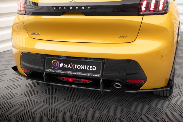 Peugeot 208 GT Mk2 2019-2023 Street Pro Rear Side Splitters + Flaps Black-Red + Gloss Flaps Maxton Design in the group Select car model / Peugeot / 208 at DDESIGN Scandinavia AB (PE2082GTCNC-RS1BBRBIRSF1G)