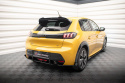 Peugeot 208 GT Mk2 2019-2023 Street Pro Rear Side Splitters + Flaps Black-Red + Gloss Flaps Maxton Design