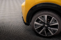 Peugeot 208 GT Mk2 2019-2023 Street Pro Rear Side Splitters + Flaps Black-Red + Gloss Flaps Maxton Design