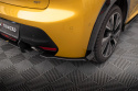 Peugeot 208 GT Mk2 2019-2023 Street Pro Rear Side Splitters + Flaps Black-Red + Gloss Flaps Maxton Design