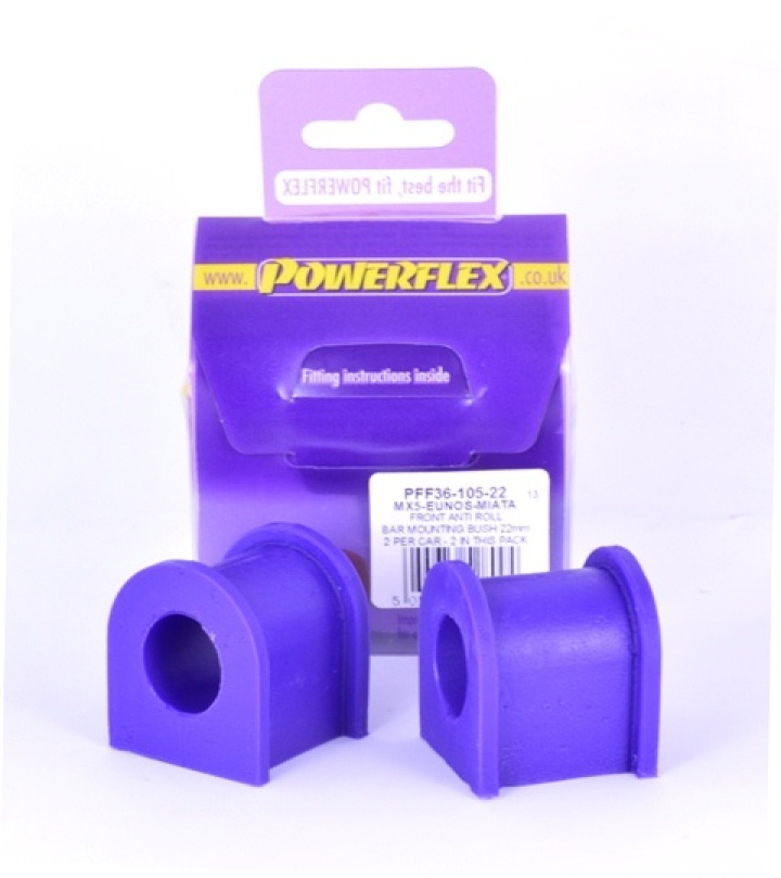 PFF36-105-22 Powerflex Front Anti Roll Bar Mounting Bush 22mm in the group Select car model / Mazda / MX-5 (NB) 98-05 / Chassis at DDESIGN Scandinavia AB (PF-PFF36-105-22)