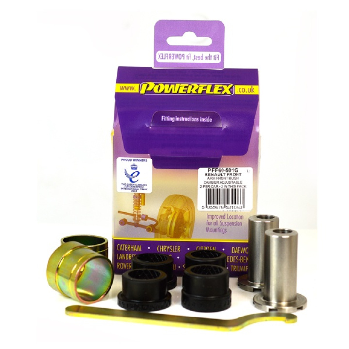 PFF60-501G Powerflex Front Arm Front Bush Camber Adjustable in the group Select car model / Renault / Megane 02-08 / Chassis at DDESIGN Scandinavia AB (PF-PFF60-501G)