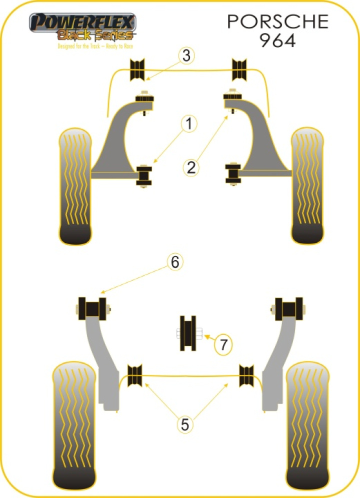 PFR57-124BLK Powerflex Transmission Mount Bracket Bush Black Series in the group Select car model / Porsche / 993 / Chassis at DDESIGN Scandinavia AB (PF-PFR57-124BLK)