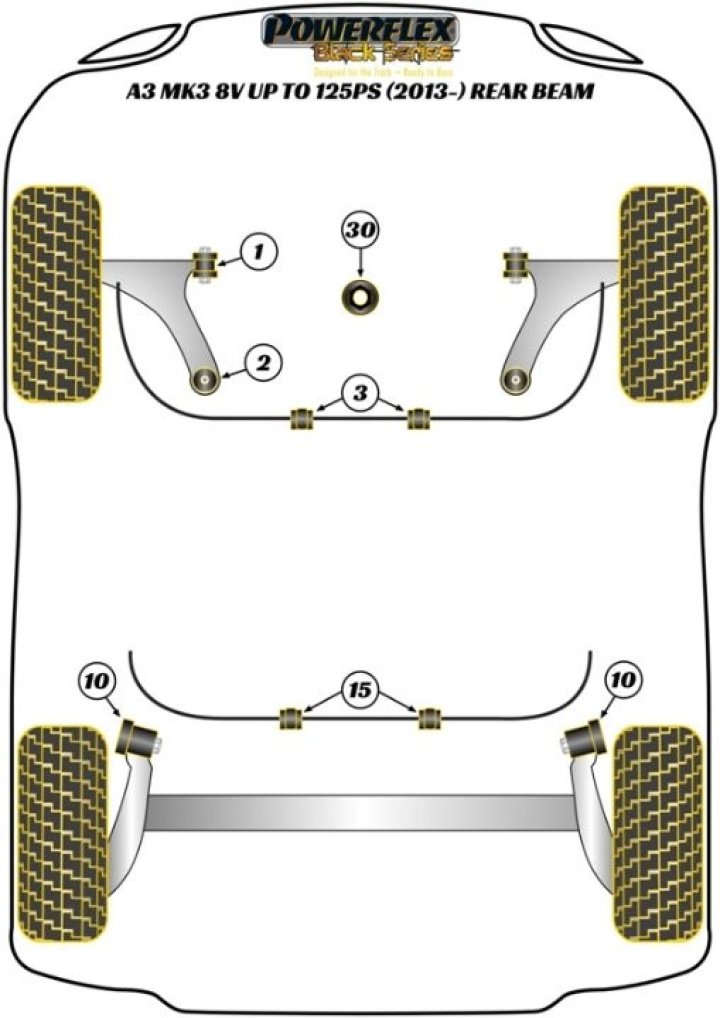 PFR85-810BLK Powerflex Rear Beam Mounting Bush Black Series in the group Select car model / VW / Golf 7 Standard 12-19 / Chassis at DDESIGN Scandinavia AB (PF-PFR85-810BLK)