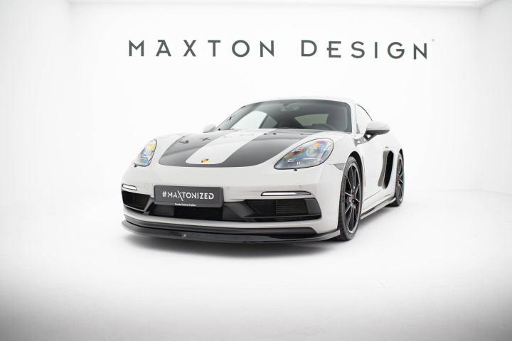 Porsche 718 Cayman GTS 982c 2016+ Front Splitter V.1 Maxton Design in the group Select car model / Porsche / 718 Cayman & Boxster 16+ at DDESIGN Scandinavia AB (PO-CA-718-GTS-FD1G)