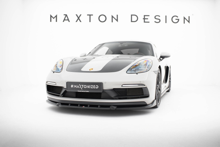 Porsche 718 Cayman GTS 982c 2016+ Front Splitter V.2 Maxton Design in the group Select car model / Porsche / 718 Cayman & Boxster 16+ at DDESIGN Scandinavia AB (PO-CA-718-GTS-FD2G)