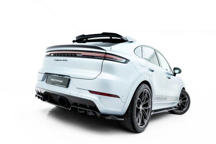 Porsche Cayenne GTS/Turbo Sport/Turbo E-Hybrid GT Coupe Mk3 2025+ Central Rear Splitter (with Vertical Bars) Maxton Design in the group Select car model / Porsche / Cayenne 10+ / Styling at DDESIGN Scandinavia AB (PO-CAY-3F-C-GT-RD1G-RD2G)