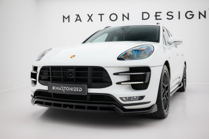 Porsche Macan Turbo Mk1 2014-2018 Front Splitter Maxton Design in the group Select car model / Porsche / Macan 14+ at DDESIGN Scandinavia AB (PO-MA-1-TURBO-FD1GFD1RG)