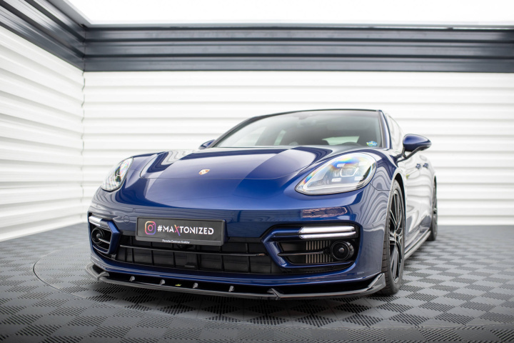 Porsche Panamera E-Hybrid 971 Facelift 2020+ Front Splitter V.2 Maxton Design in the group Select car model / Porsche / 971 Panamera 16+ at DDESIGN Scandinavia AB (PO-PA-971F-H-FD2G)