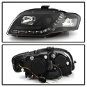 Audi A4 06-08 Projector Headlights DRL - Black Spyder Auto